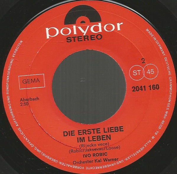 Ivo Robić : Ich Zeig' Dir Den Sonnenschein (7", Single)