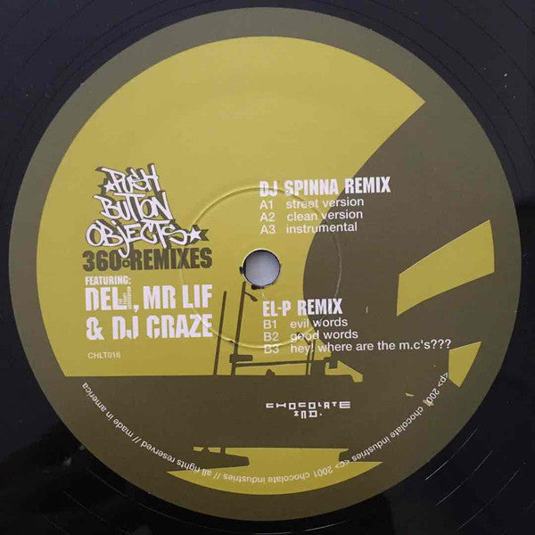 Push Button Objects Feat. Del Tha Funkee Homosapien, Mr. Lif & DJ Craze : 360° Remixes (2x12")