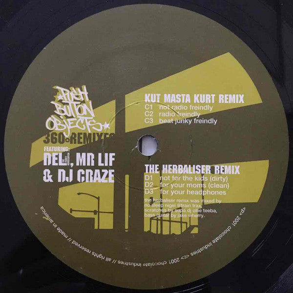 Push Button Objects Feat. Del Tha Funkee Homosapien, Mr. Lif & DJ Craze : 360° Remixes (2x12")