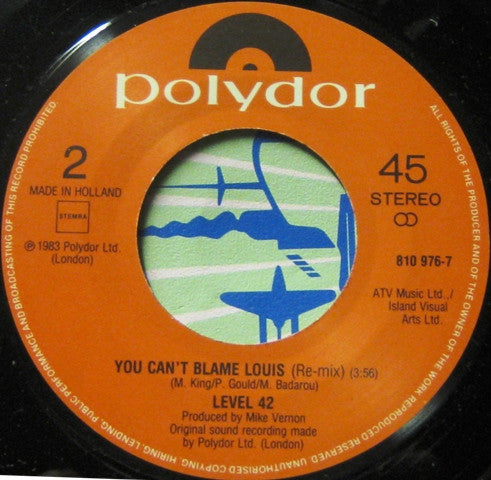 Level 42 : Out Of Sight - Out Of Mind (7", Single)