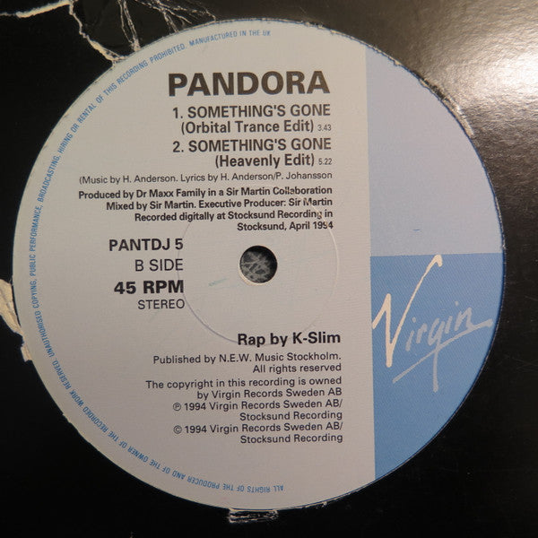 Pandora : Something's Gone (12")