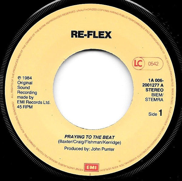 Re-Flex (2) : Praying To The Beat (7", Single)