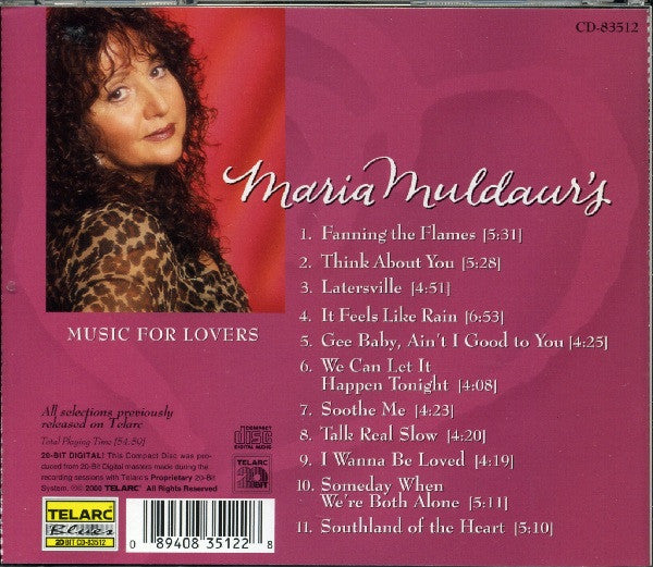 Maria Muldaur : Music For Lovers (CD, Album)