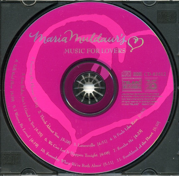 Maria Muldaur : Music For Lovers (CD, Album)