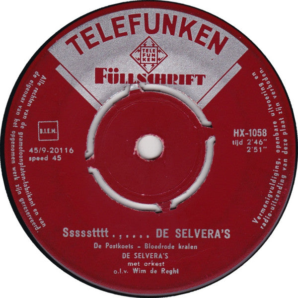 De Selvera's : Attentie ........ De Selvera's (7", EP, Mono)