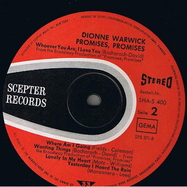 Dionne Warwick : Promises, Promises (LP, Album)
