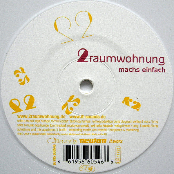 2raumwohnung : Wir Sind Die Anderen (Frühling 2007) / Machs Einfach (12", Whi)