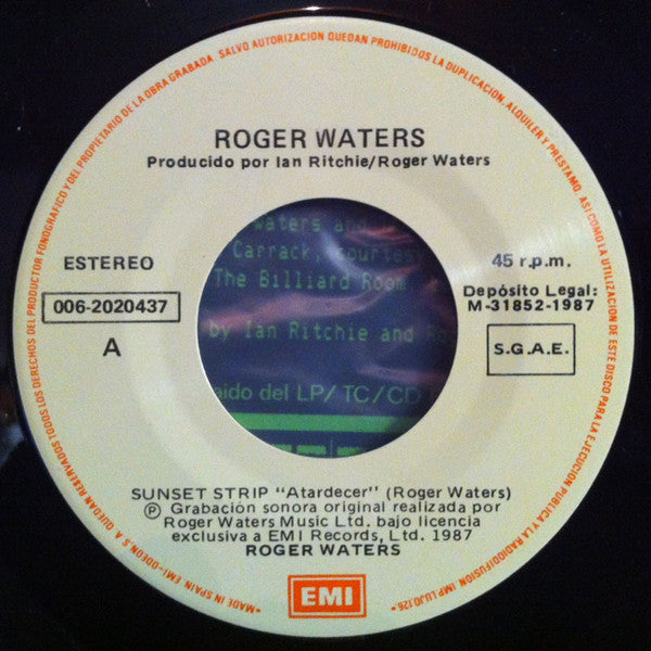 Roger Waters : Sunset Strip (7", Single)