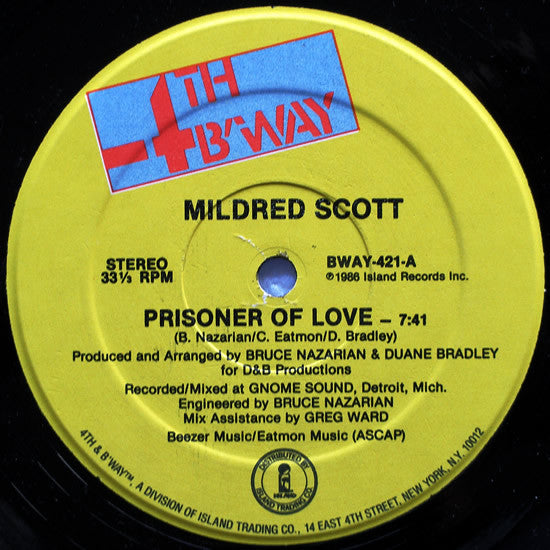 Millie Scott : Prisoner Of Love (12")