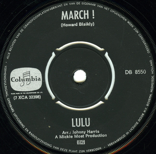 Lulu : Boom Bang-A-Bang (7", Single)