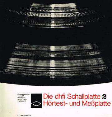 No Artist : Die dhfi Schallplatte 2: Hörtest- Und Meßplatte (LP, Gat)