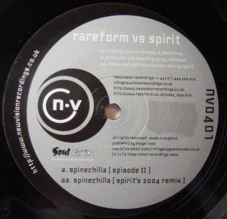 Rareform vs Spirit : Spinechilla (12")