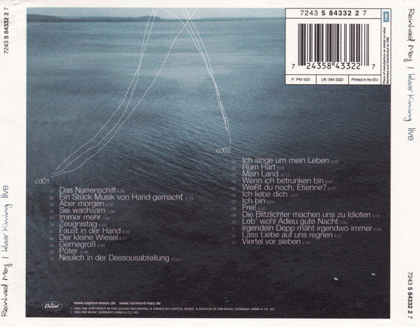 Reinhard Mey : Klaar Kiming Live (2xCD, Album)