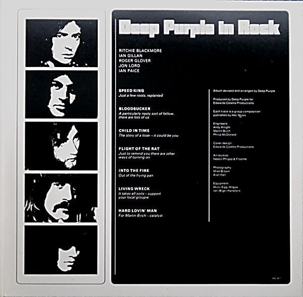 Deep Purple : In Rock (LP, Album, RE, Gat)
