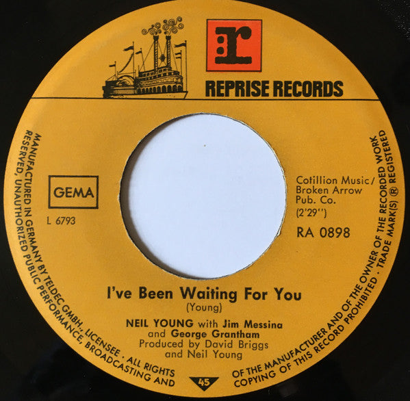 Neil Young : Oh, Lonesome Me (7", Single)