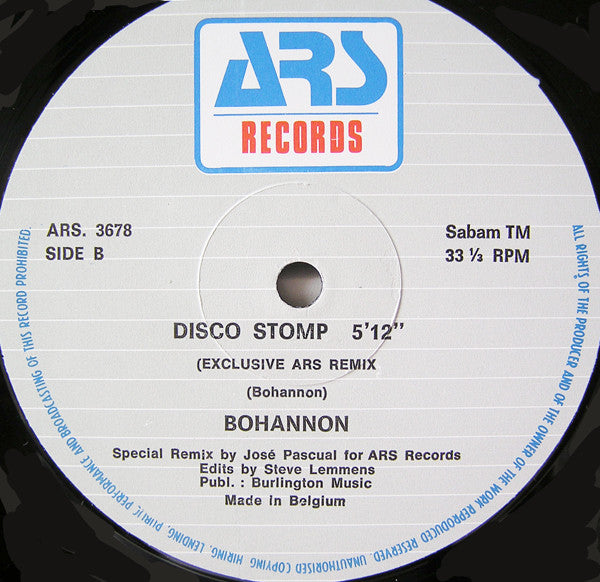 Hamilton Bohannon : Foot-Stompin' Music ('86 Mix) (12")