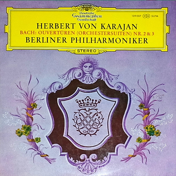 Johann Sebastian Bach - Herbert Von Karajan, Berliner Philharmoniker : Ouvertüren (Orchestersuiten) Nr. 2 & 3 (LP, RP)