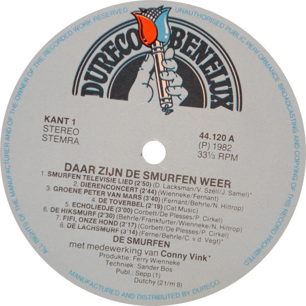 The Smurfs (2) Met Medewerking Van Conny Vink : Daar Zijn De Smurfen Weer (LP)
