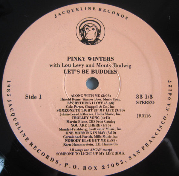 Pinky Winters With Lou Levy And Monty Budwig : Let's Be Buddies (LP, Album)