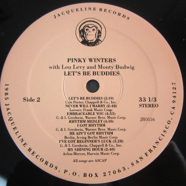 Pinky Winters With Lou Levy And Monty Budwig : Let's Be Buddies (LP, Album)