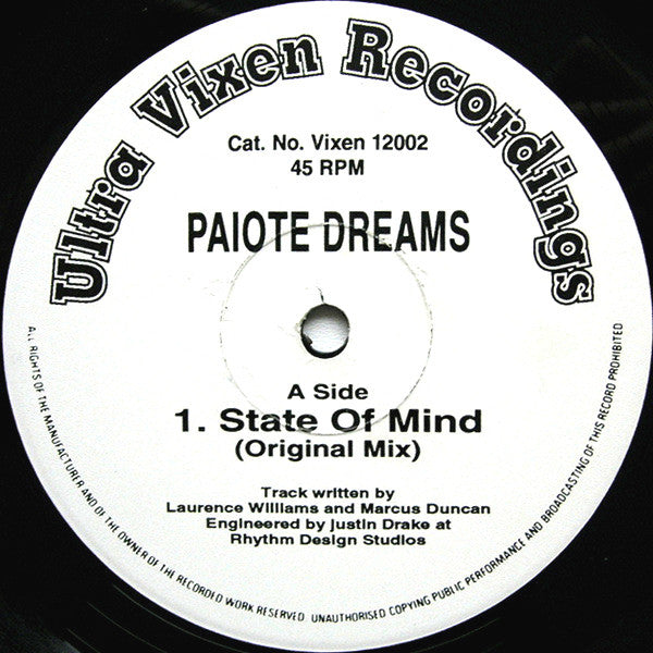 Paiote Dreams* : State Of Mind (12")