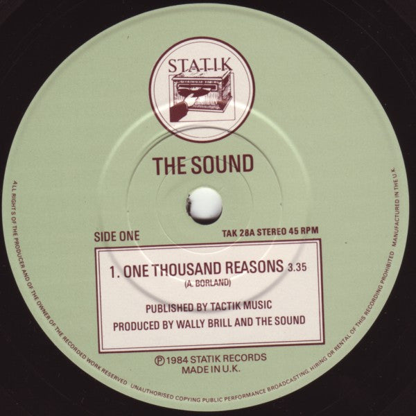 The Sound (2) : One Thousand Reasons (7", Single)