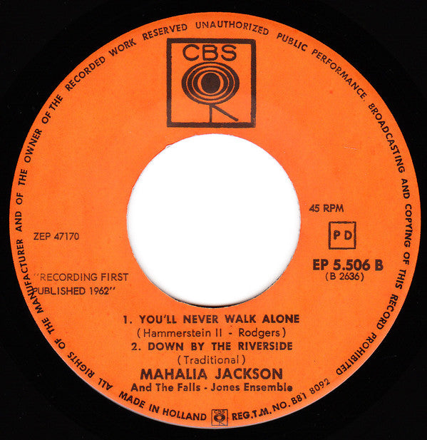 Mahalia Jackson : Summertime (7", EP)