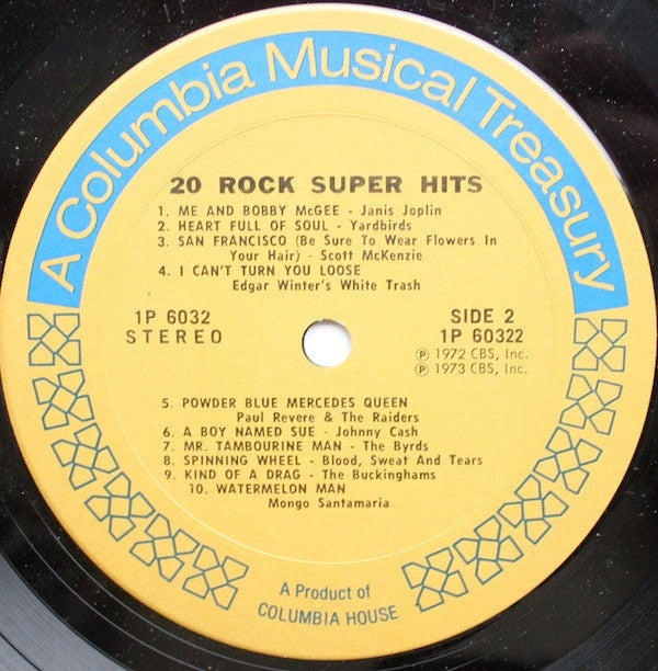 Various : 20 Rock Super Hits (LP, Comp)