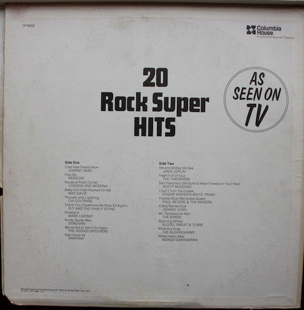 Various : 20 Rock Super Hits (LP, Comp)