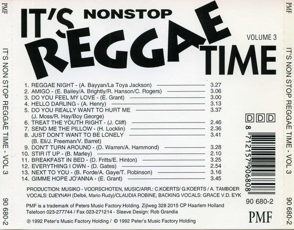 Unknown Artist : It's Nonstop Reggae Time Volume 3 (CD, Album, Mixed)