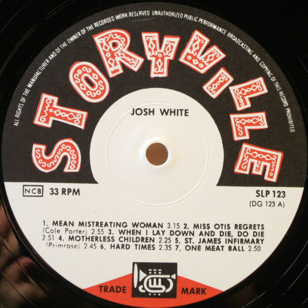 Josh White : Blues Singer And Balladeer (LP, Comp)