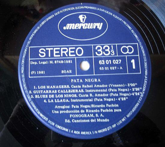 Pata Negra : Pata Negra (LP, Album)