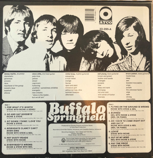Buffalo Springfield : Buffalo Springfield (LP, Album, RE, SP)