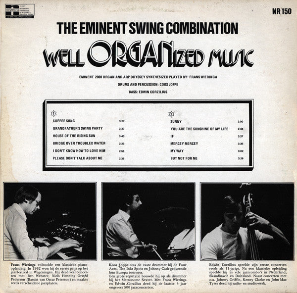 The Eminent Swing Combination : Well ORGANized Music (LP, Album)