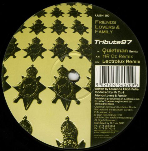 Friends, Lovers & Family : Tribute 97 (12")