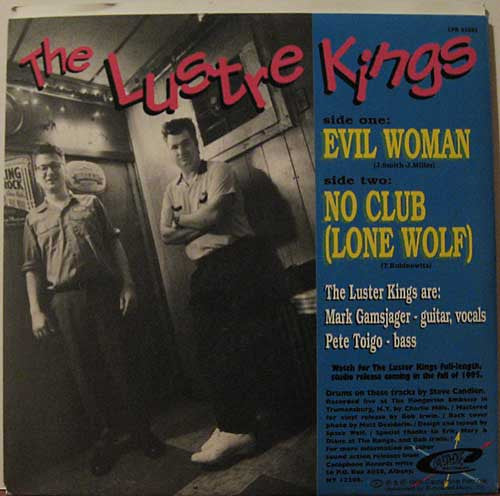 The Lustre Kings : Rockabilly Is Good Food: Live At The Rongovian Embassy (7", Single, Blu)