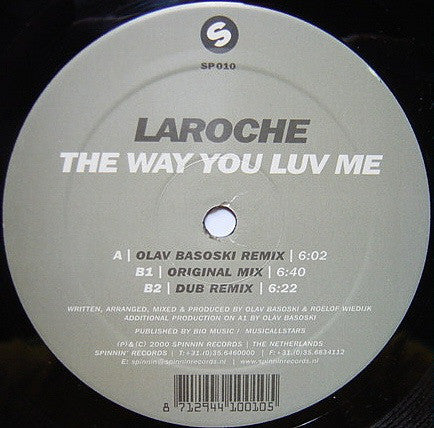 Laroche : The Way You Luv Me (12")