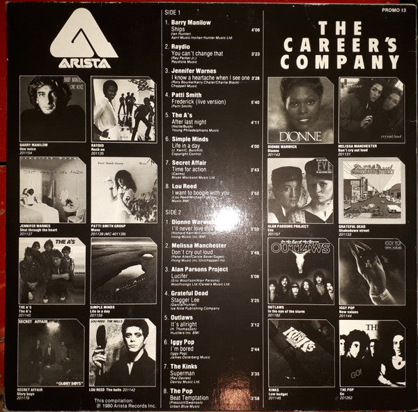 Various : Arista  The Career's Company (LP, Comp, Promo)