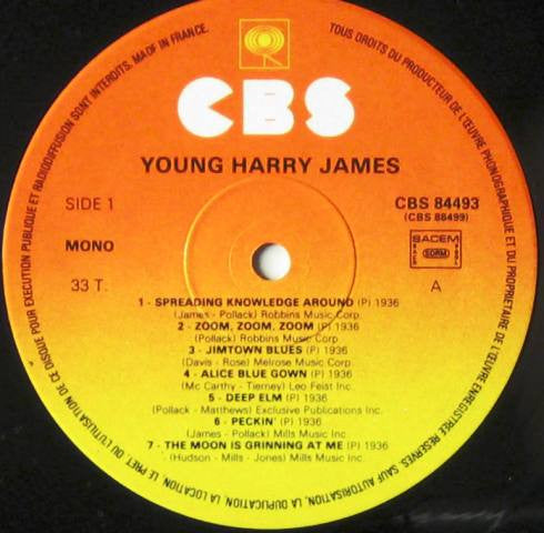 Harry James (2) : Young Harry James 1936-1939 (2xLP, Comp, Gat)
