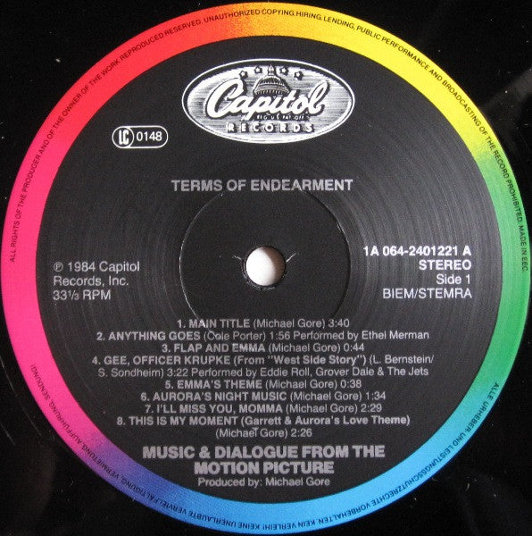 Michael Gore : Music And Dialogue From The Motion Picture Terms Of Endearment (LP)