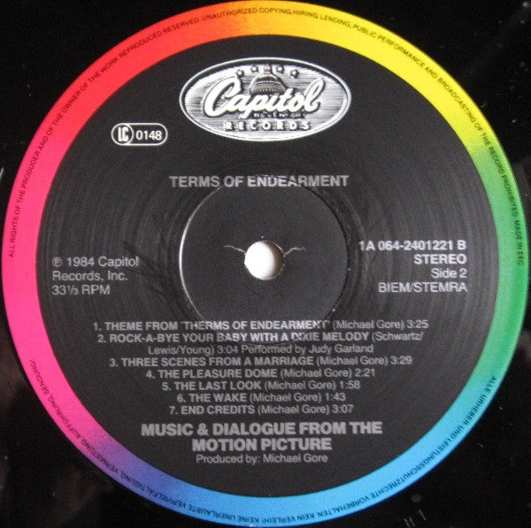 Michael Gore : Music And Dialogue From The Motion Picture Terms Of Endearment (LP)