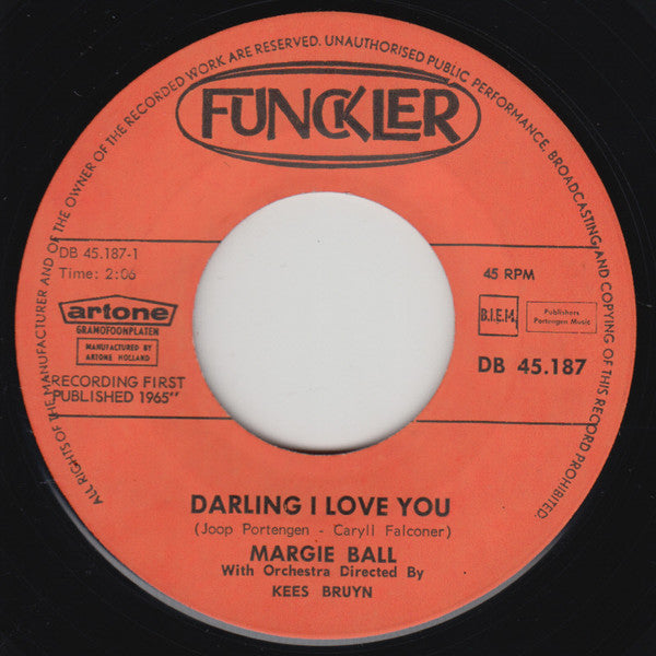 Margie Ball : Darling I Love You (7", Single)
