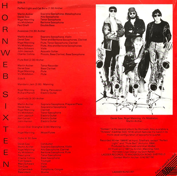 Hornweb Saxophone Quartet : Hornweb Sixteen (LP, Album)