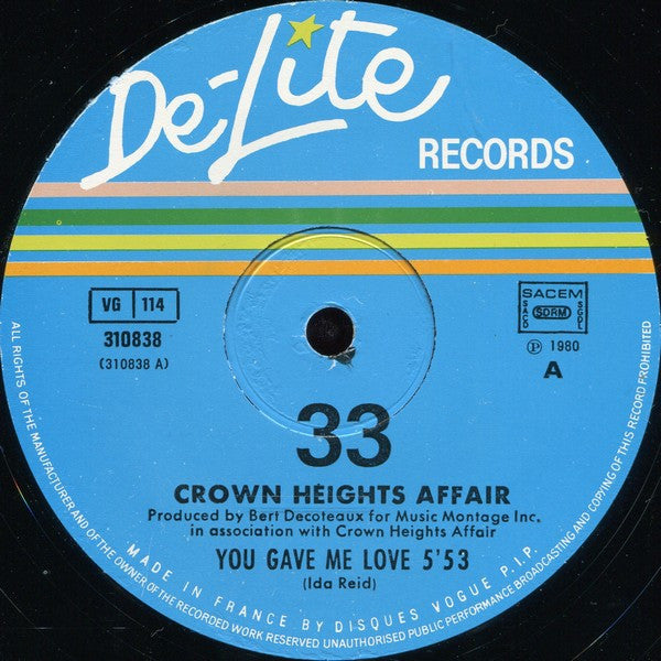 Crown Heights Affair : You Gave Me Love (12", Single)
