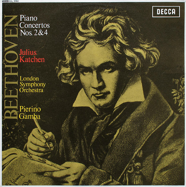 Ludwig van Beethoven, Julius Katchen, London Symphony Orchestra, Pierino Gamba : Piano Concertos Nos. 2 & 4 (LP, RE)