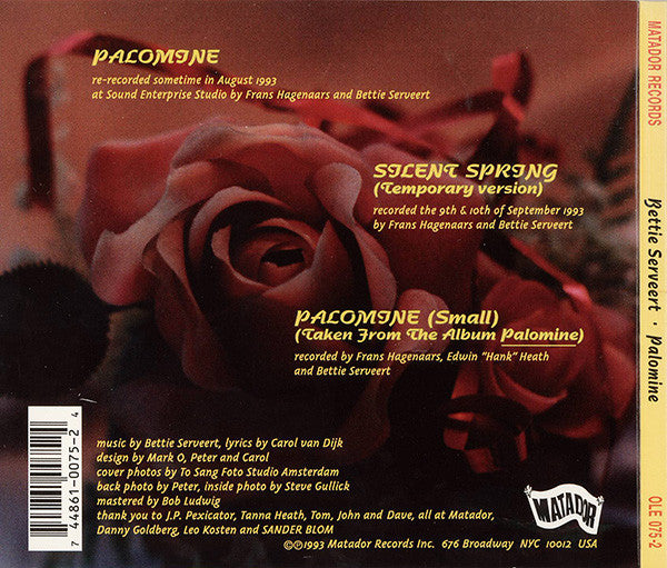Bettie Serveert : Palomine (CD, Single)