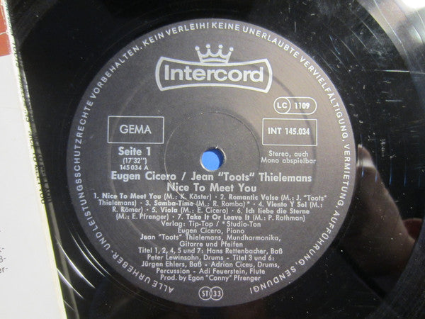 Eugen Cicero / Toots Thielemans : Nice To Meet You (LP, Album)