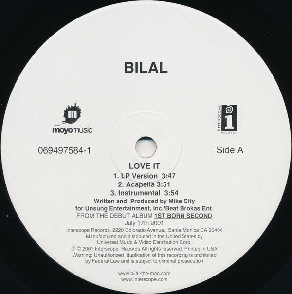 Bilal : Love It (12")
