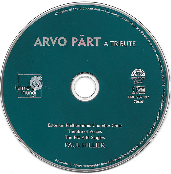 Arvo Pärt : A Tribute (CD, Comp)