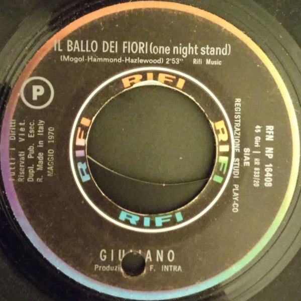 Giuliano Cederle : Il Ballo Dei Fiori / Serenata D'Amore (7")